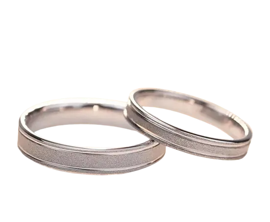 Bague de pacs couple Allée des Coeurs